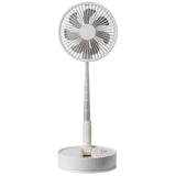 VEVOR 8 Inch Foldable Oscillating Standing Fan with Remote Control, 4 Speed Adjustable Portable Desk Quiet Fan, 7200mah Rechargeable USB Small Fan, Folded Rotating Floor Fan for Bedroom Office Travel