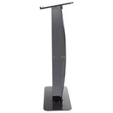 VEVOR Acrylic Podium, 47" Tall, Acrylic Podium Stand with Wide Reading Surface & Storage Shelf, Floor-standing Clear Pulpits Acrylic for Church Office School, Black
