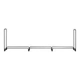 VEVOR Firewood Rack with Waterproof Cover, 383 x 36 x 117 cm Outdoor Firewood Holder, 660lb Weight Capacity, 1/2 Cord Log Holder, Half-Covered, Powder-coated Wood Storage Rack for Fireplace Deck