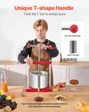 VEVOR Fruit Wine Press Manual Press for Wine Making 1.6 Gal/6L Stainless Steel
