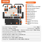 VEVOR Murphy Bed Kit, Full Size, Deluxe DIY Wall Bed Mechanical Hardware Kit, Pneumatic Lever Heavy Duty Bed Frame Support, Folding Cabinet Wall Bed Space Saving Design for Guestroom, Easy to Build