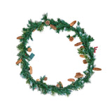 NNEDSZ VEVOR Christmas Garland, 2750mm Artificial Christmas Garland with Light String, Faux Greenery Decoration with Berry Clusters, Pine Needles, Pine Cones, Realistic Xmas Collection for Mantel Fireplace