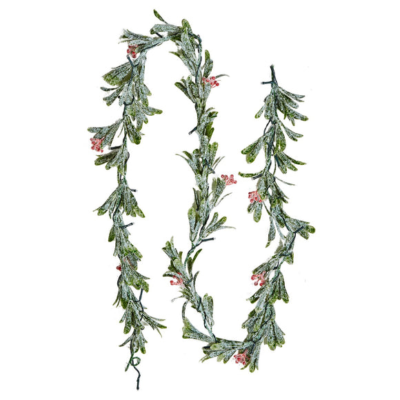 NNEDSZ VEVOR Christmas Garland, 2011 mm Realistic Greenery Decorated with Vines, Olive Leaves, and Berries, Evergreen Faux Garlands with Light String for Indoor Outdoor Xmas Decoration on Mantel Fireplace