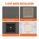 VEVOR Shower Niche Ready for Tile 40.64 x 40.64 cm, Single Shelf Organizer, Square Corners Wall-inserted Niche Recessed, Sealed Protection Modern Soap Storage Niche for Shower Bathroom, Black