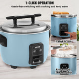 VEVOR Commercial Rice Cooker, 40-Cup Rice Cooker, 8 Liter Large Rice Cooker and Warmer with Nonstick Inner Pot, Fast Cooking and 24-Hour Keep Warm, with Rice Cup and Paddle, for Restaurant