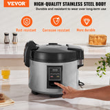 VEVOR Commercial Rice Cooker, 70-Cup Rice Cooker, 15 Liter Large Rice Cooker and Warmer with Nonstick Inner Pot, Fast Cooking and 12-Hour Keep Warm, with Rice Cup and Paddle, for Restaurant