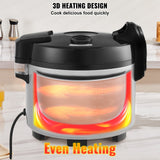 VEVOR Commercial Rice Cooker, 45-Cup Rice Cooker, 9 Liter Large Rice Cooker and Warmer with Nonstick Inner Pot, Fast Cooking and 12-Hour Keep Warm, with Rice Cup and Paddle, for Restaurant