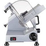 VEVOR Commercial Meat Slicer, 240W Electric Deli Food Slicer, 10 inch Carbon Steel Blade Electric Food Slicer, 350-400RPM Meat Slicer, 0 - 0.47 inch Adjustable Thickness for Commercial and Home Use