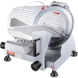 VEVOR Commercial Meat Slicer, 240W Electric Deli Food Slicer, 10 inch Carbon Steel Blade Electric Food Slicer, 350-400RPM Meat Slicer, 0 - 0.47 inch Adjustable Thickness for Commercial and Home Use