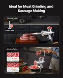 VEVOR Heavy Duty Meat Grinder Manual Sausage Filler Stainless Steel with Clamp