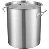 VEVOR Stainless Steel Stockpot, 42 Quart Large Cooking Pots, Multipurpose Cookware Sauce Pot with Lid & Handle, Heavy Duty Commercial Grade Stock Pot, Sanding Treatment, for Large Groups Events Silver