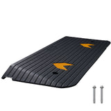 Upgraded Rubber Threshold Ramp, 3.8 cm Rise Wheelchair Ramp Doorway, Natural Curb Ramp Rated 15 tons Load Capacity, Non-Slip Textured Surface Rubber Curb Ramp for Wheelchair and Scooter