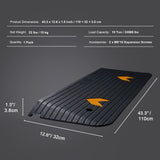 Upgraded Rubber Threshold Ramp, 3.8 cm Rise Wheelchair Ramp Doorway, Natural Curb Ramp Rated 15 tons Load Capacity, Non-Slip Textured Surface Rubber Curb Ramp for Wheelchair and Scooter