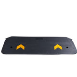 Upgraded Rubber Threshold Ramp, 3.8 cm Rise Wheelchair Ramp Doorway, Natural Curb Ramp Rated 15 tons Load Capacity, Non-Slip Textured Surface Rubber Curb Ramp for Wheelchair and Scooter