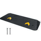 Upgraded Rubber Threshold Ramp, 3.8 cm Rise Wheelchair Ramp Doorway, Natural Curb Ramp Rated 15 tons Load Capacity, Non-Slip Textured Surface Rubber Curb Ramp for Wheelchair and Scooter