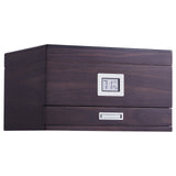 VEVOR 50 Cigar Humidor Glasstop Cedar Cigar Box Humidifier & Hygrometer & Drawer