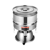 VEVOR Automatic Electric Vibrating Sieve, Stainless Steel Sifter Shaker Machine with 10+60 Mesh, 45W Automatic Powder Sifter Machine Countertop, Electric Sieve Shaker for Flour Powers, Mungbean, Rice