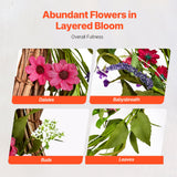 NNEDSZ VEVOR Artificial Decorative Wreath 55.88 cm Pink Green with Daisies Year Round