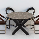 VEVOR Set of 2 Steel Table Legs, 72cm Height 79cm Wide Dining Table Legs, Heavy Duty 7.9cm Square Box Section X Frame Table Legs,72x79x7.9 cm Black Color Industrial Country Style Metal Dining Leg