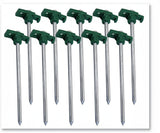 NNEDSZ Heavy-Duty Storm Proof 10 Pack Galvanized Steel Rust Proof Tent Pegs