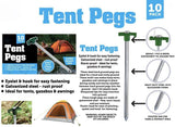 NNEDSZ Heavy-Duty Storm Proof 10 Pack Galvanized Steel Rust Proof Tent Pegs