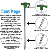 NNEDSZ Heavy-Duty Storm Proof 10 Pack Galvanized Steel Rust Proof Tent Pegs