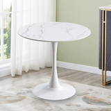 NNEDSZ Celeste White Round Cafe Table