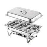 NNEDSZ Chafing Dish Food Warmer Stove 11L 3 Compartment