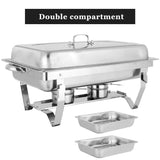 NNEDSZ Chafing Dish Food Warmer Stove 11L 2 Compartment