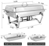 NNEDSZ Chafing Dish Food Warmer Stove 11L 2 Compartment