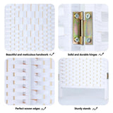 NNEDSZ 4 Panel Room Divider Decorative Folding Rattan Wicker Screen Room Privacy Separator White
