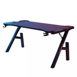 Gaming Desk with LED Lights Computer Desk K Shaped Desk - 140 x 60