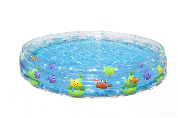 NNEDSZ Bestway 1.83m x H33cm Deep Dive 3-Ring Inflatable Play Pool