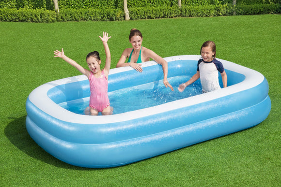NNEDSZ Bestway 2.62m x 1.75m x 51cm Blue Rectangular Family Pool