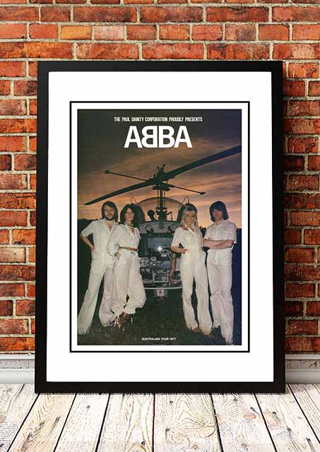NNEDSZ Abba 'Australian Tour' In Store Poster 1977 - Framed A2