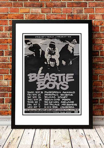 NNEDSZ Beastie Boys 'Australian Tour' Poster 1990 - Framed A1