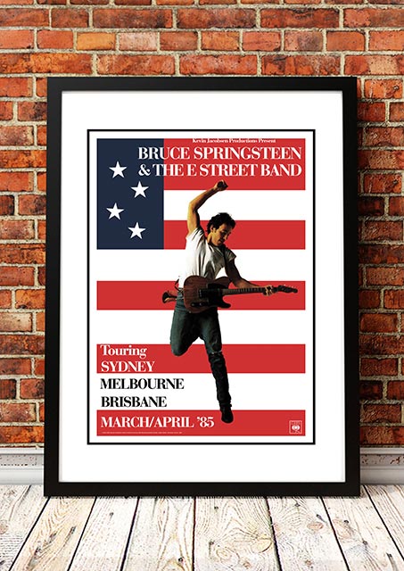 NNEDSZ Bruce Springsteen 'Born in the USA' Australian Tour Poster 1985 - Framed A2