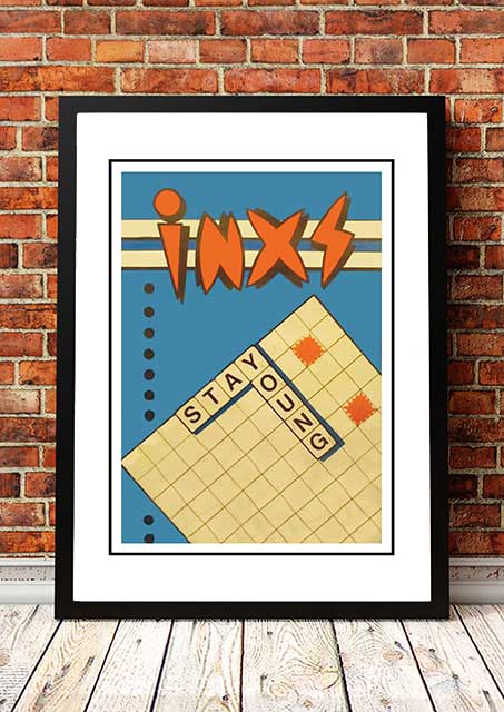 NNEDSZ INXS 'Stay Young' In Store Poster 1981 - Framed A2