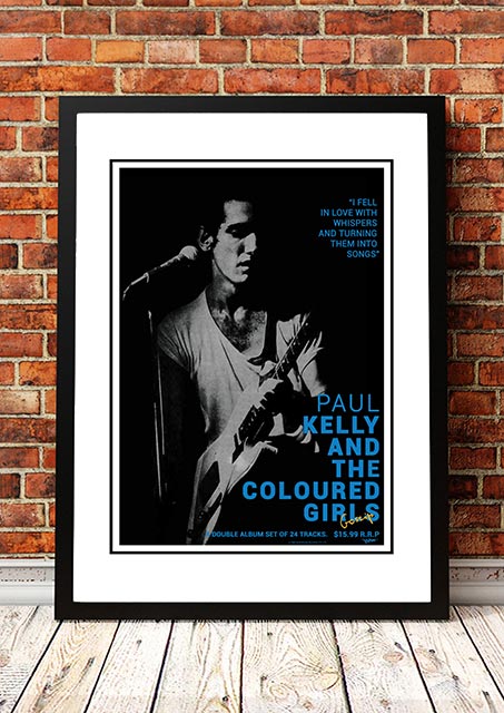 NNEDSZ Paul Kelly 'Gossip' In Store Poster 1986 - Framed A2