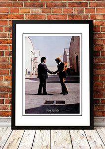 NNEDSZ Pink Floyd 'Wish You Were Here' In Store Poster 1975 - Framed A1