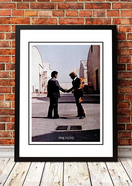NNEDSZ Pink Floyd 'Wish You Were Here' In Store Poster 1975 - Framed A1