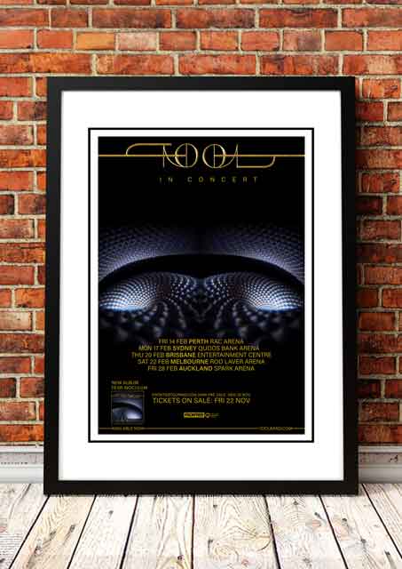 NNEDSZ Tool 'Australian Tour' Poster 2020 - Framed A2