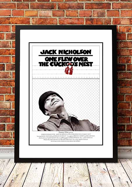 NNEDSZ One Flew Over The Cuckoos Nest' Cult Movie Poster! - Framed A4