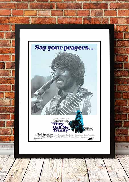 NNEDSZ They Call Me Trinity' Cult Movie Poster! - Framed A4