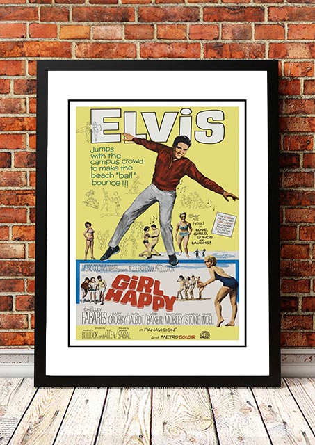 NNEDSZ Elvis 'Girl Happy' Framed Movie Poster! - Framed A3
