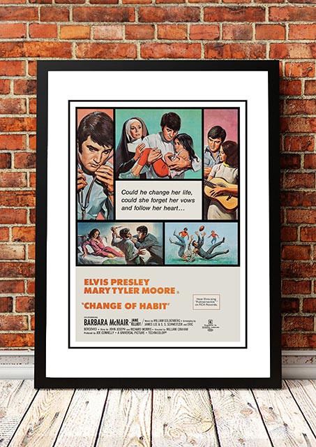 NNEDSZ Elvis 'Change Of Habit' Framed Movie Poster! - Framed A4