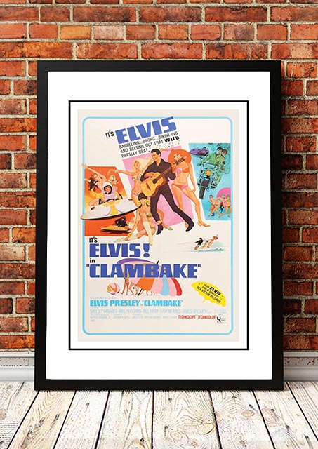 NNEDSZ Elvis 'Clambake' Framed Movie Poster! - Framed A2