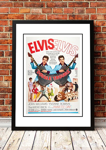 NNEDSZ Elvis 'Double Trouble' Framed Movie Poster! - Framed A4