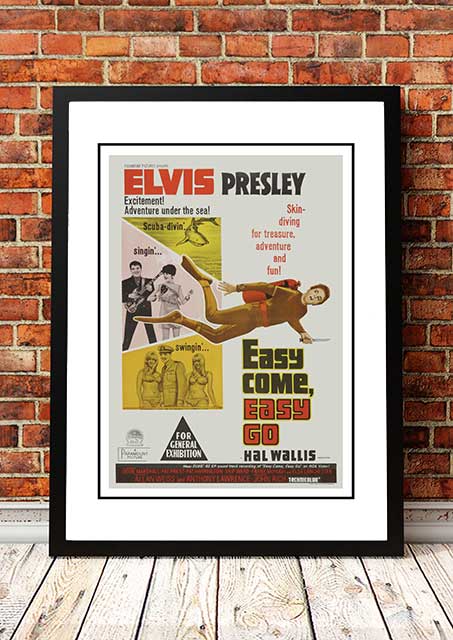 NNEDSZ Elvis 'Easy Come, Easy Go' Framed Movie Poster! - Framed A4