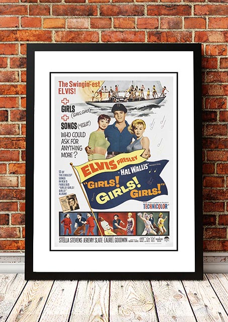 NNEDSZ Elvis 'Girls, Girls, Girls' Framed Movie Poster! - Framed A2